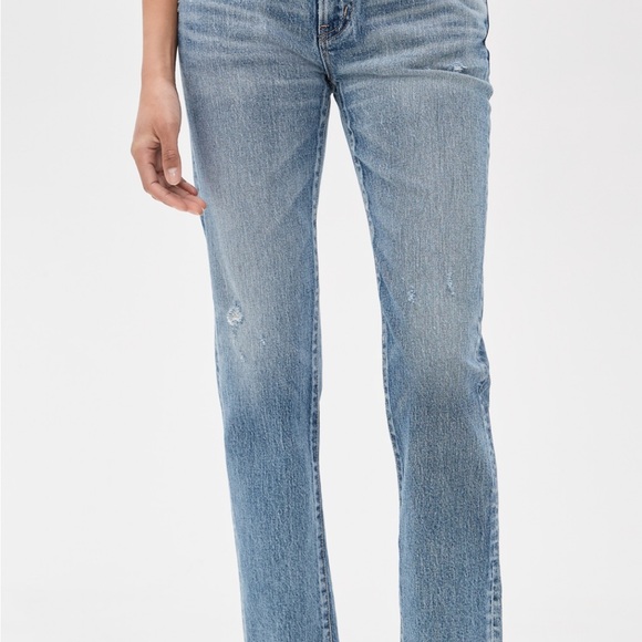 Moussy Light Blue Straight Leg Jeans
